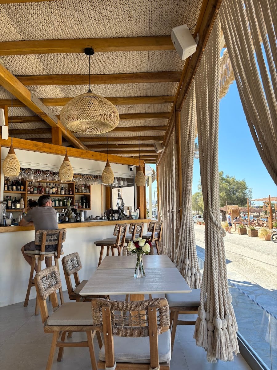 Sensū - Beach Bar & Restaurant - €25 for back row. So kind of expensive. But great wide beds so good. We did so much reading here. Felt fancy and nice to treat ourselves.