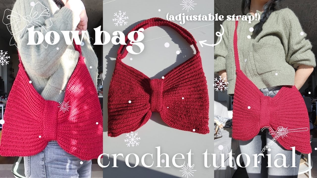 bow bag crochet tutorial (beginner friendly) | crochet gift ideas (part 2)