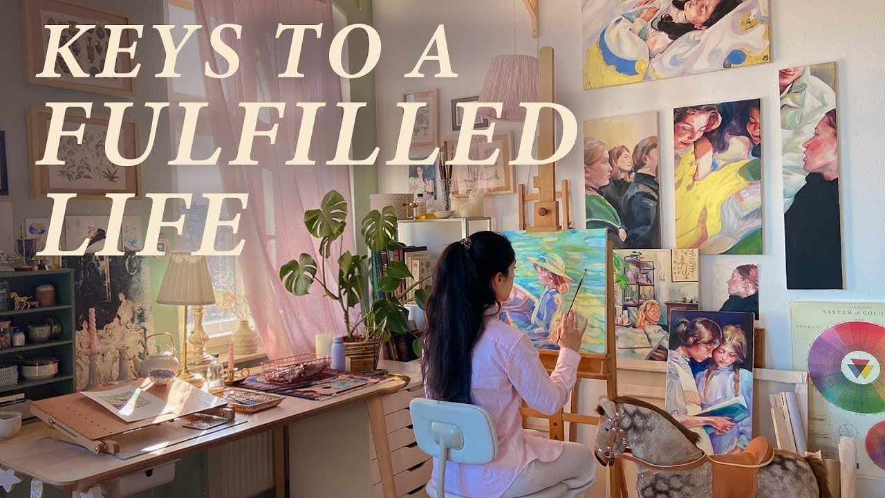 Cultivate a Mind to Mastery & Full Potential ☀️ Gouache & Oil Painting +Making Watercolor 🎨 Art Vlog