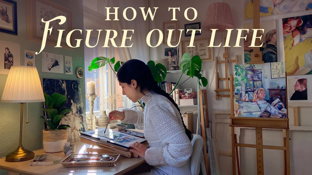 How to know what to do? 💫Watercolor Painting, Talk about Logic & Philosophy 🎠 Cozy Art Vlog