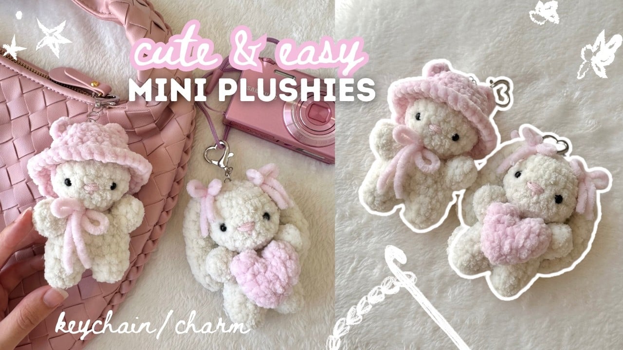 Bear and bunnie keychain