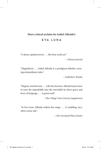 Eva Luna: A Novel - Isabel Allende • 2016