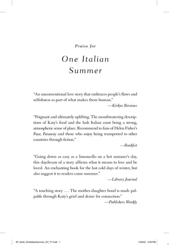 One Italian Summer: A Novel - Rebecca Serle • 2023