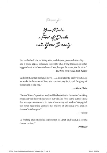 You Made a Fool of Death with Your Beauty: A Novel - Akwaeke Emezi • 2022