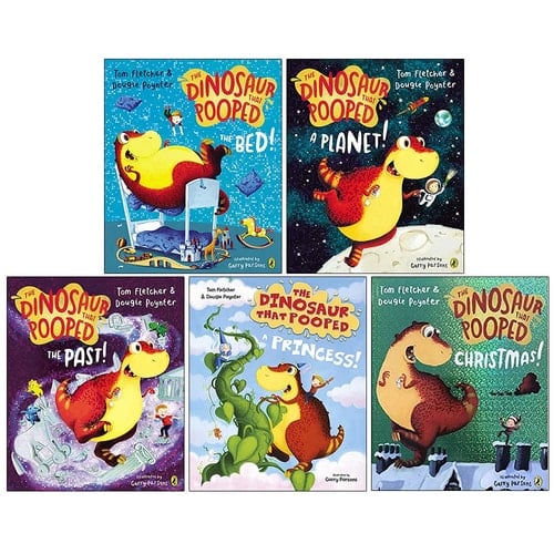 The Dinosaur that Pooped Series 5 Books Collection Set by Tom Fletcher & Dougie Poynter (The Bed, A Planet, The Past, A Princess & Christmas) - Tom Fletcher • 2021