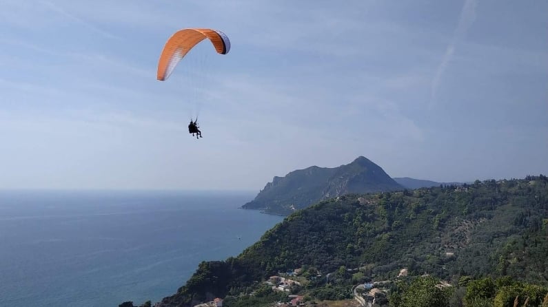 Corfu paragliding tandem flights - Sight