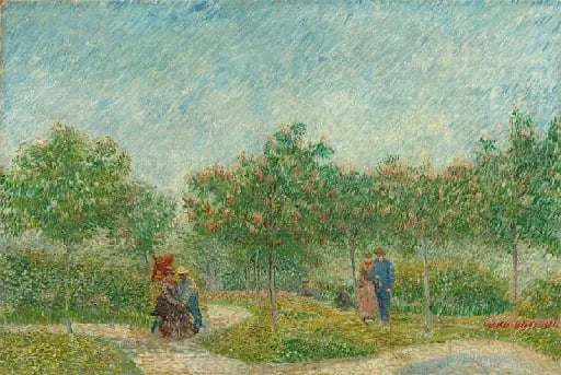 Garden with Courting Couples: Square Saint-Pierre