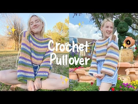 Maglione a righe - YouTube: hayhaycrochet