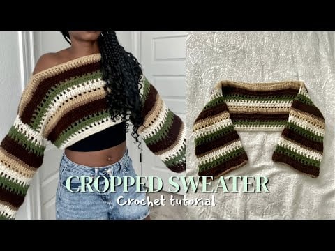Maglione cropped - YouTube: azariahcrochets