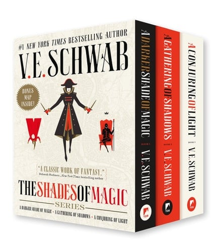 Shades of Magic Boxed Set A Darker Shade of Magic, a Gathering of Shadows, a Conjuring of Light - V. E. Schwab · 2018