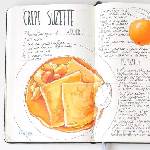 Food Recipe - If you like cooking, writing down your favorite recipes is a perfect idea to preserve them.