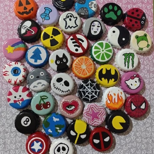Bottle cap pins