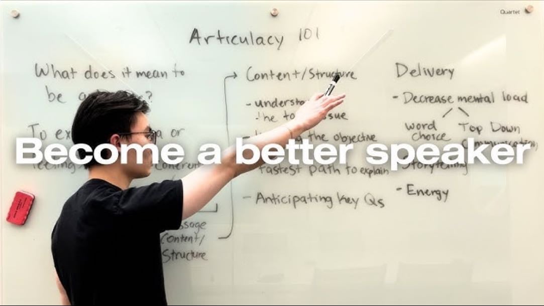 How to articulate your thoughts more clearly than 99% of people - Matt Huang | Youtube