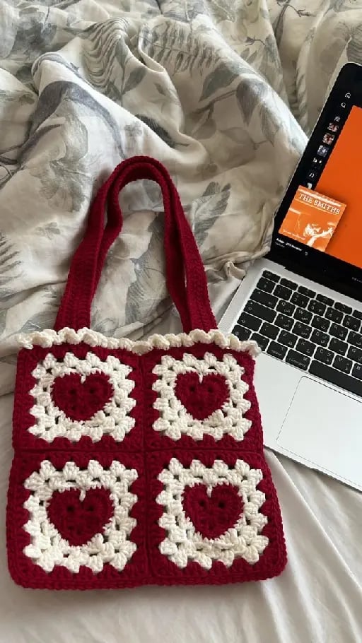 Tote bag de corazones