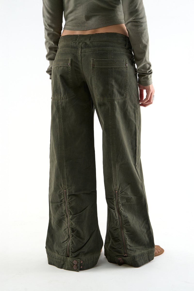 City Dusty Green Pants - Scuffers