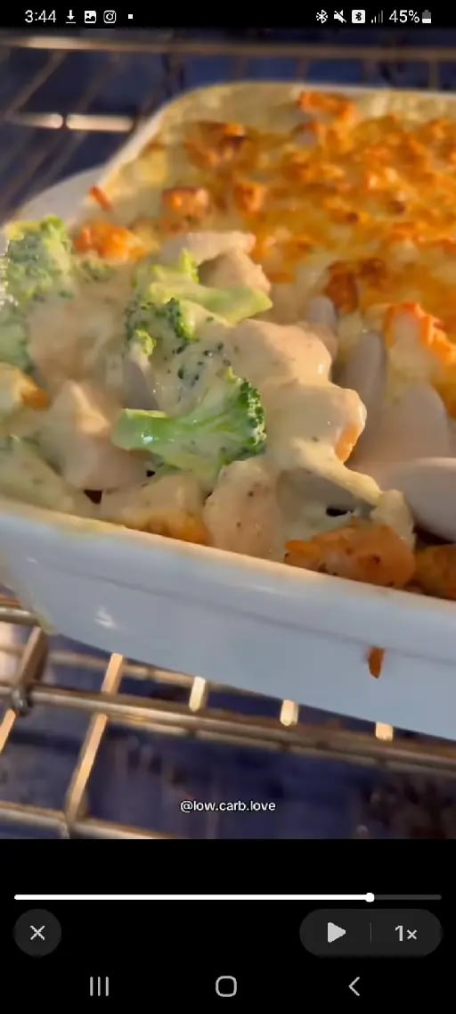 baked chicken alfredo🥦🍗