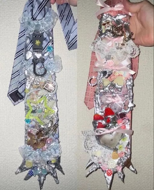 Adding cute charms and accessories on your tie