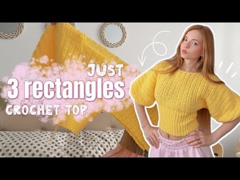 This Crochet Top is Made from Just 3 Rectangles! | Full Tutorial - WONDER NETTING