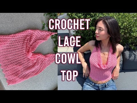 Crochet Cowl Top Tutorial: Trendy Pattern! |ALL Sizes - petpetcrochets