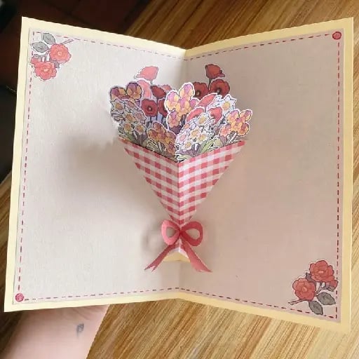 Pop up flower card