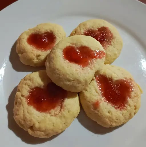 galletas de mermelada de fresa 🍓