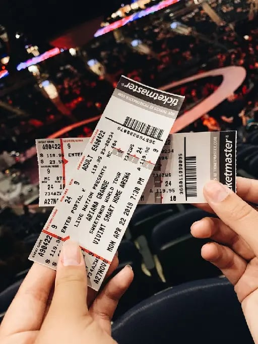 Entradas para un concierto