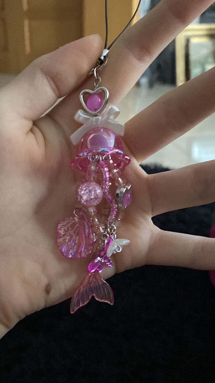 Keychain jellyfish pink 🌸🌷