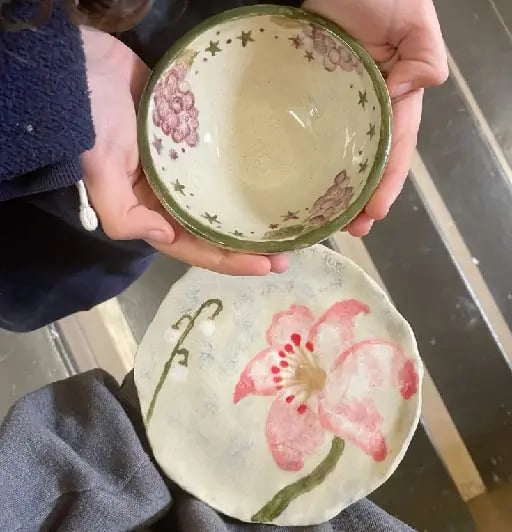 Painting bowls and plates