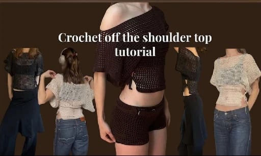 Off the shoulder mesh top - YouTube