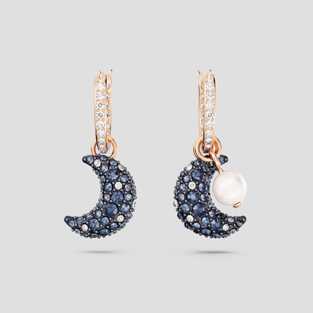 SWAROVSKI Pendientes con motivo de luna y cristales Luna Mujer - $3490