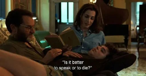 Call me by your name - "Is It better to speak or to die?"
