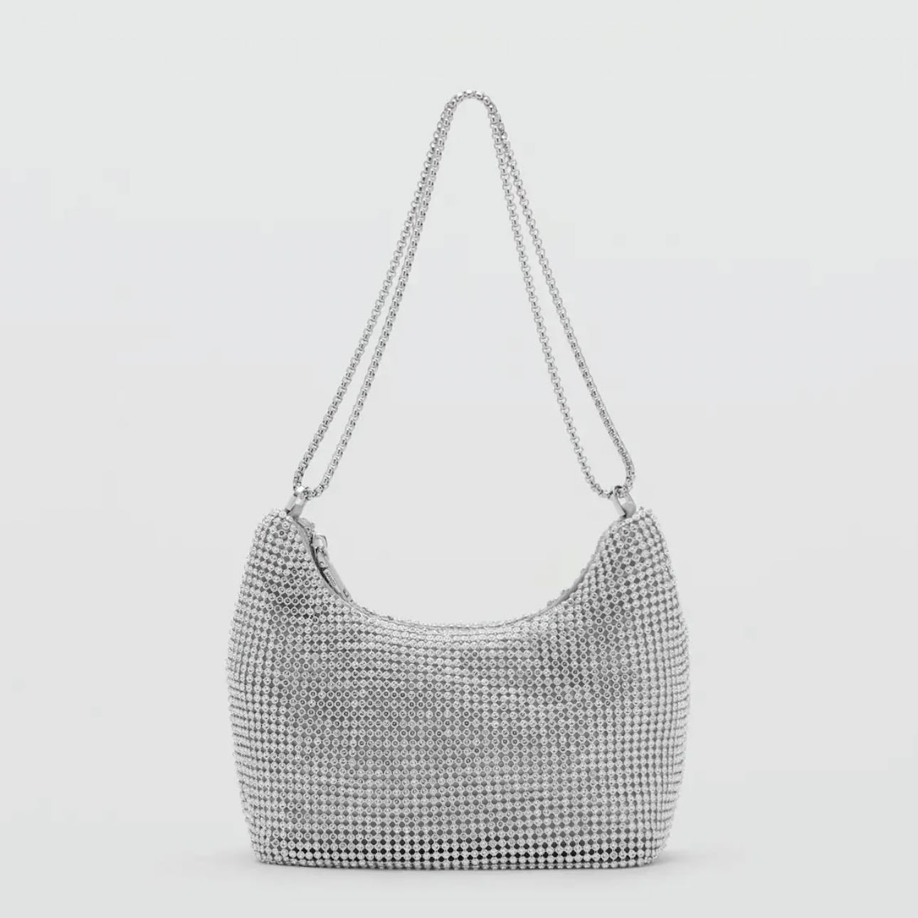 bolso doble asa cristales - MANGO