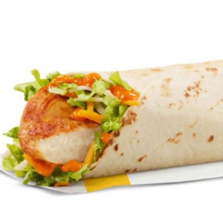 spicy buffalo chicken wrap with grilled chicken
