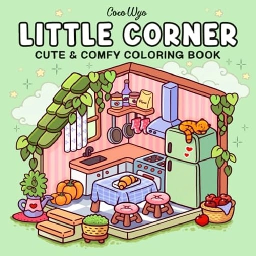 Little Corner: Coloring Book for Adults and Teens, Super Cute Designs of Cozy, Hygge Spaces for Relaxation (Cozy Spaces Coloring) - Coco Wyo • 2024