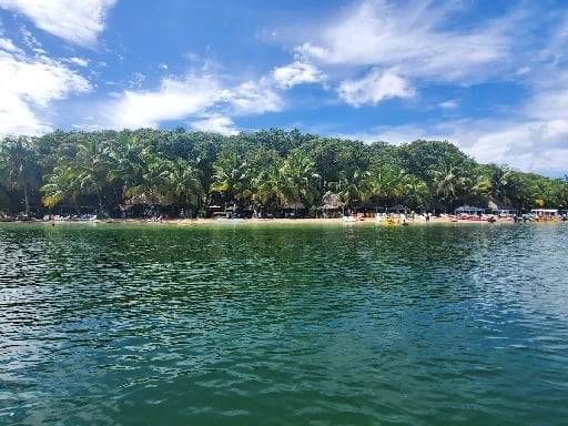 Playa Estrella - Agua turquesa con estrellas de mar.