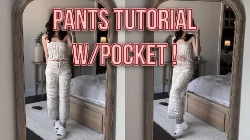 How To Crochet Cozy Pants With Pockets! | Easy Tutorial! | Perfect Lounge Set