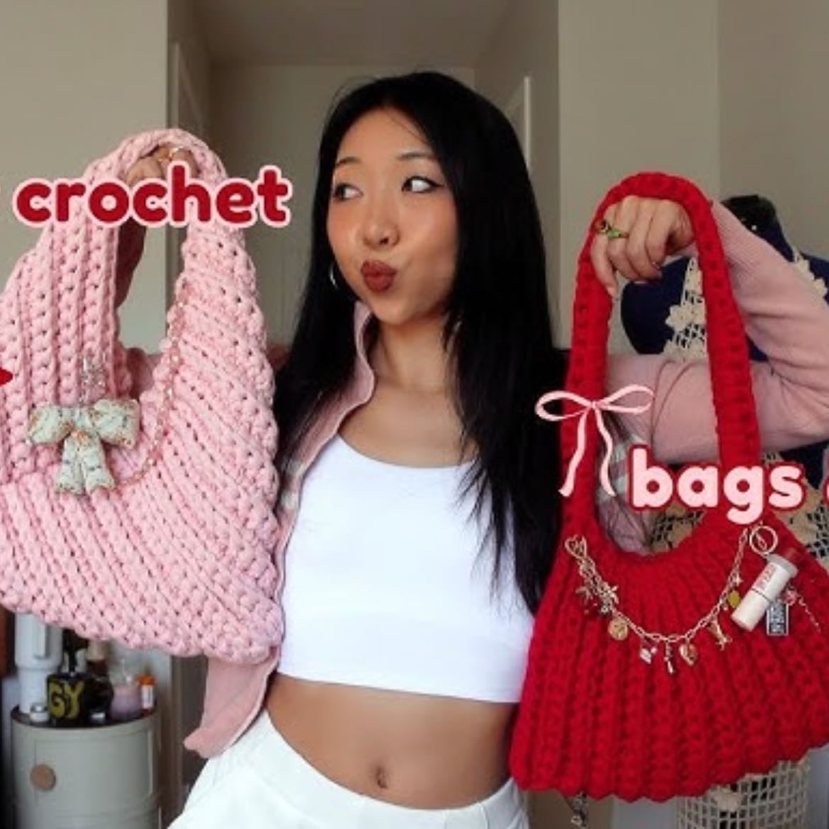 trying chunky crochet?? ✩‧౨ৎ˚✩ (crochet bag & totes) - YouTube
