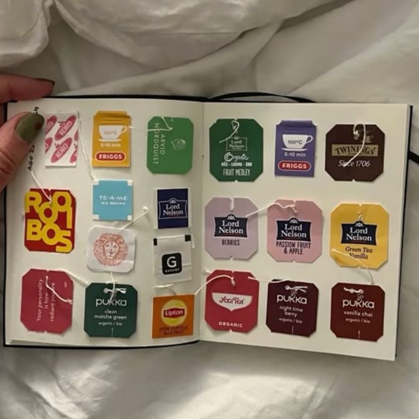 My tea bag labels