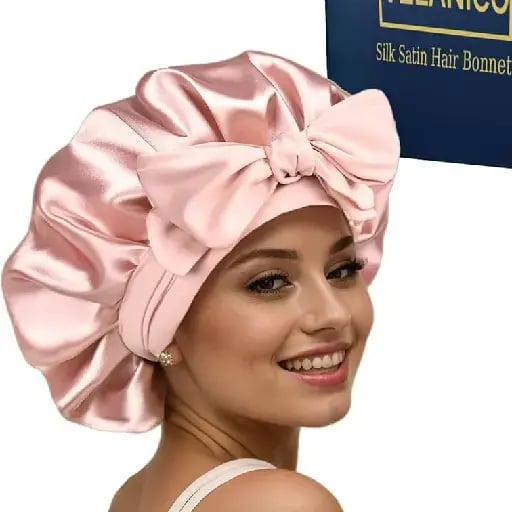 Gorro de satin - Me ayuda mucho con el frizz, con la suciedad del cabello y a que no se enrede tanto
