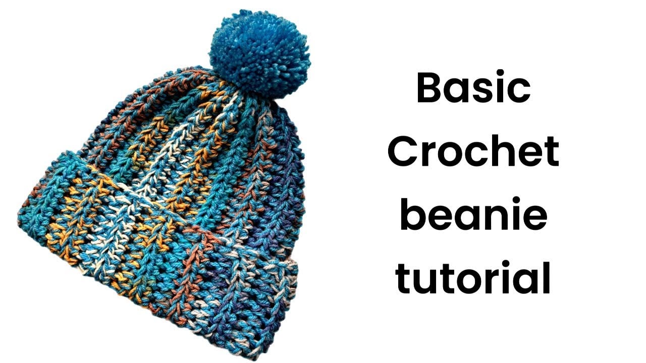 How to crochet a beanie / hat (with a pompom)