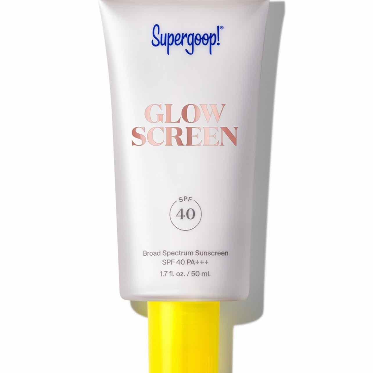 Supergoop Glow Screen Sunscreen - Always put sunscreen on! This one is perfect if you’re looking for an extra glowy boost to your skin.