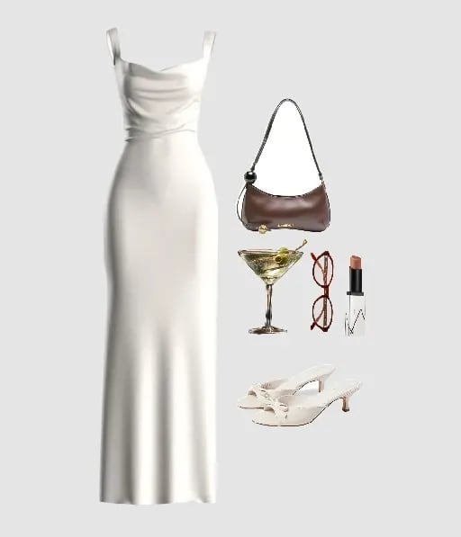 Chic-fancy white dress. - Elegant, simple but fancy, perfect for new year or elegant events.