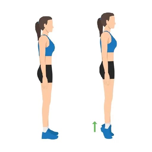 calf raises - 100