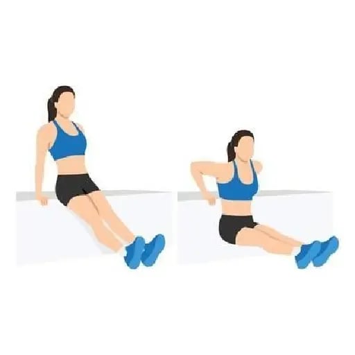 single - leg tricep dips - 10