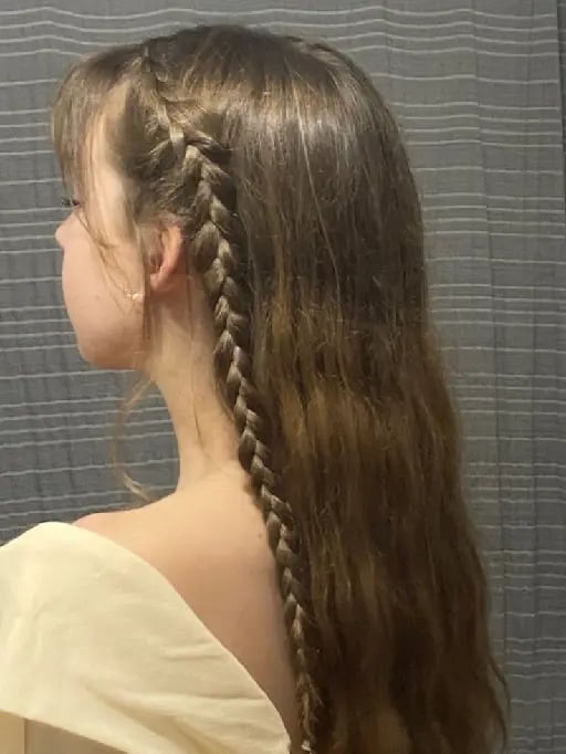 Trenzas al frente