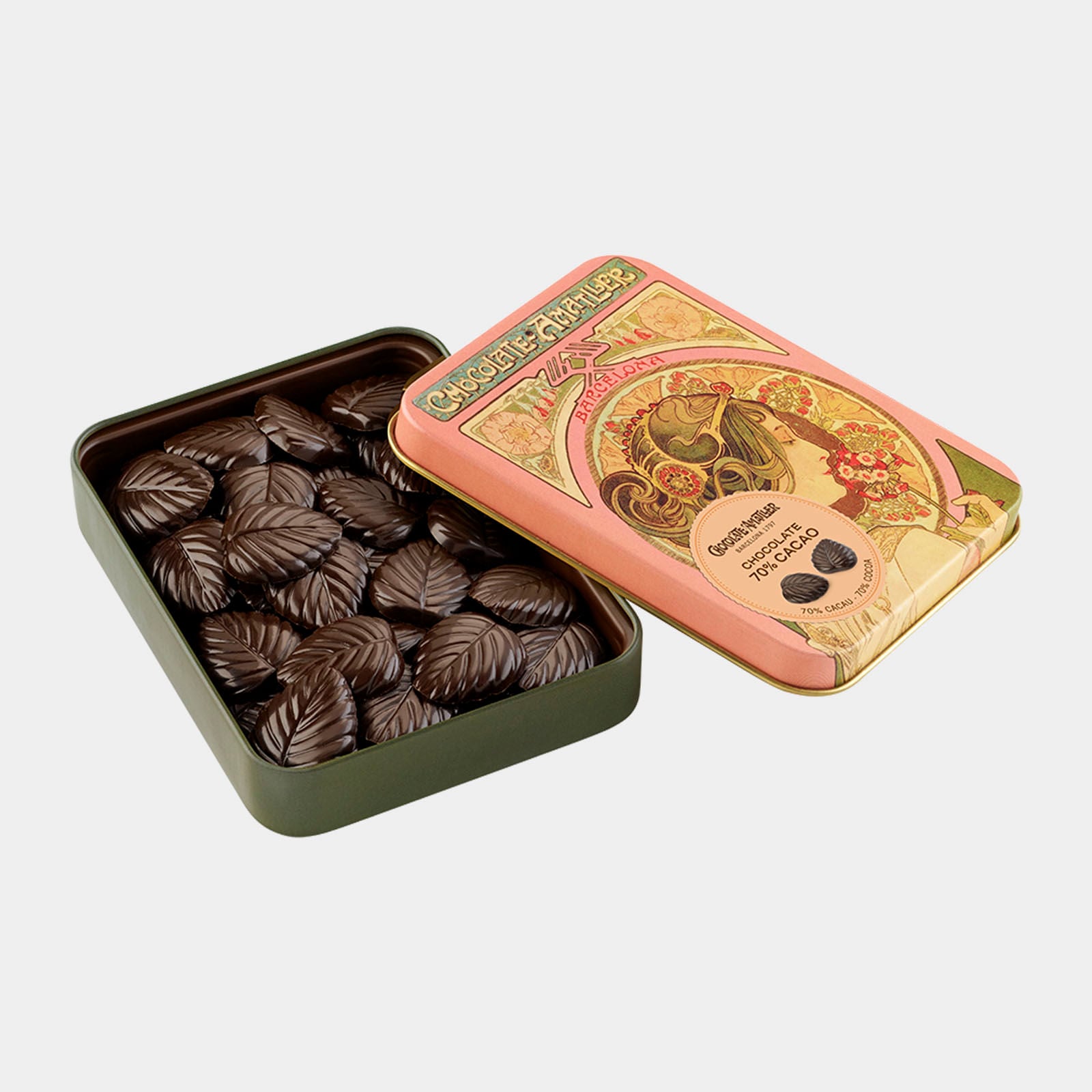 Hojas de Chocolate 70% Cacao - Chocolate Amatller