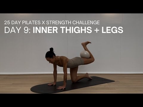25 DAY PILATES CHALLENGE DAY 9 | INNER THIGH AND LEG WORKOUT | Lower Body Workout with Pilates Ball - PILATES BY IZZY