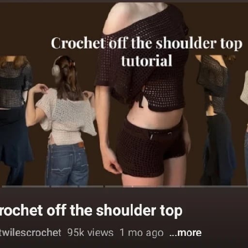 Crochet off shoulder top - Crochet top
