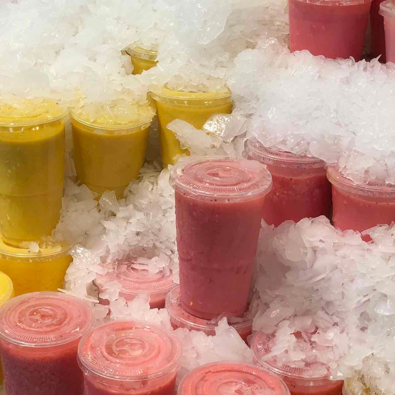 Mercado de La Boqueria - por la broma del batidito de fruta.