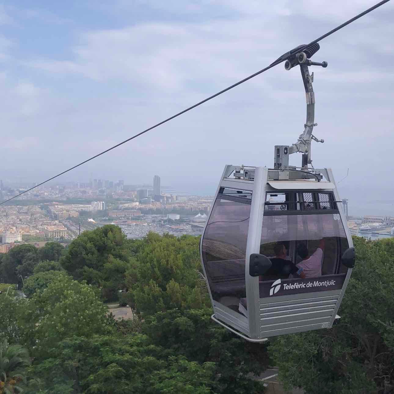 Telefèric de Montjuïc (Barcelona Cable Car) - haz todas las paradas.